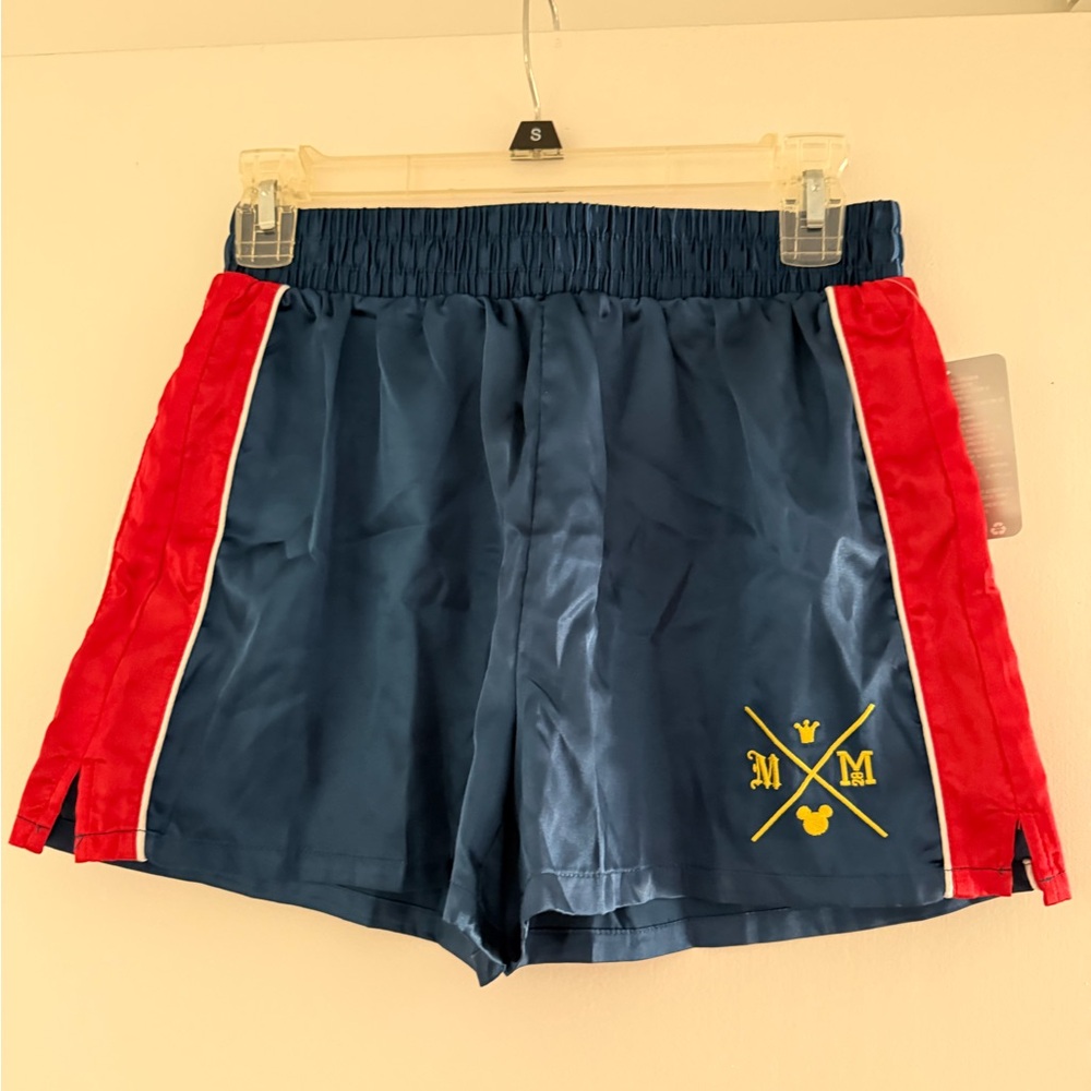 Mickey Mouse Satin Embroidered Shorts NWT